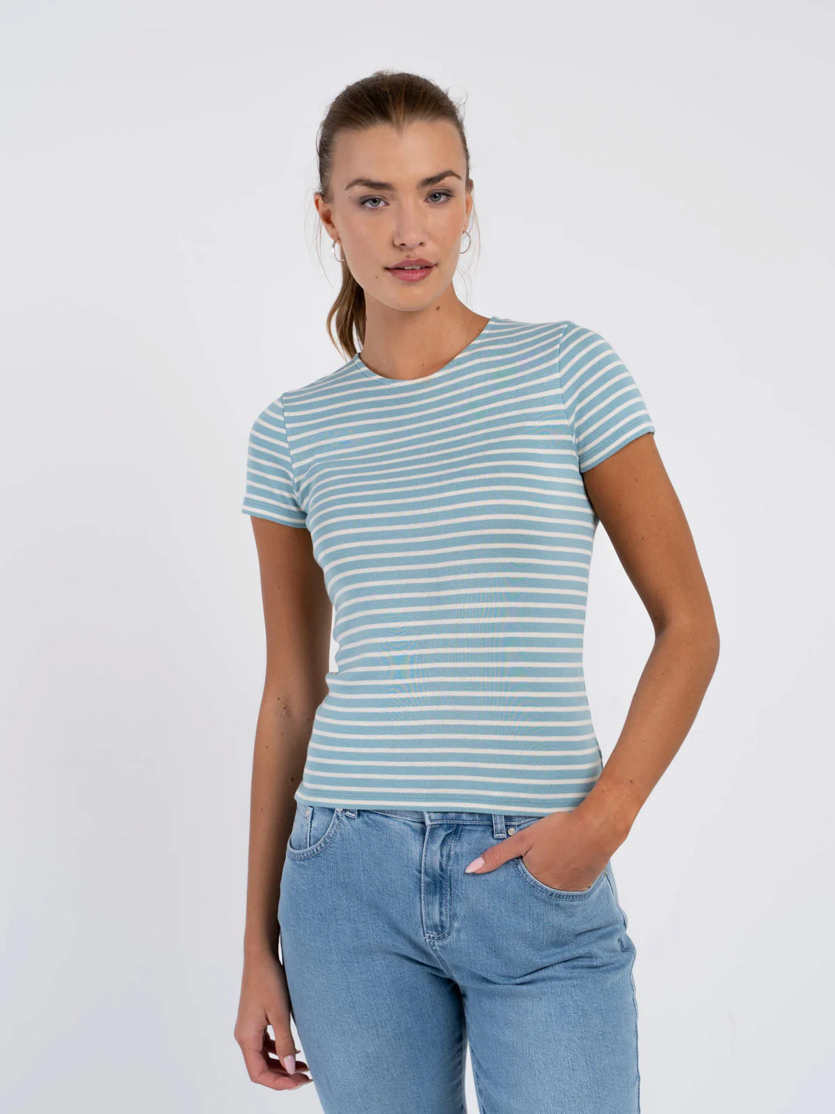Stripey Crew Neck Tee - Image 19