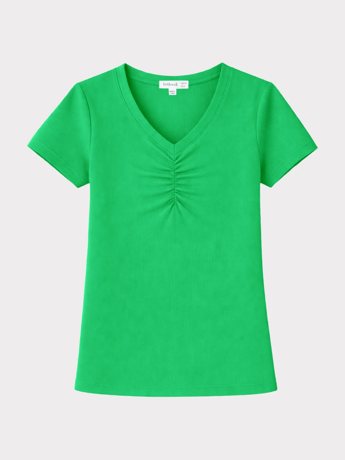 Sweet V Neck Rib Tee - Image 12