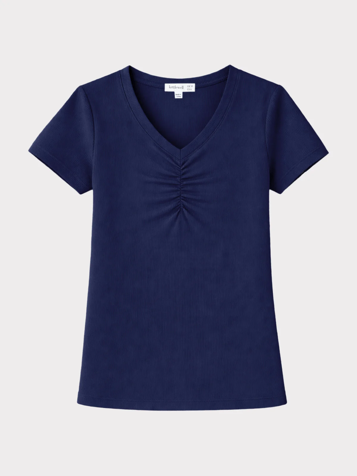Sweet V Neck Rib Tee - Image 16