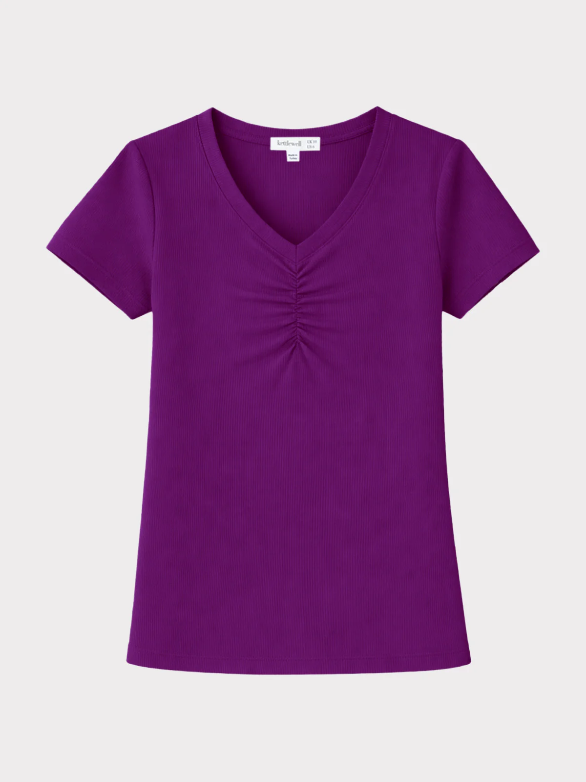 Sweet V Neck Rib Tee - Image 4