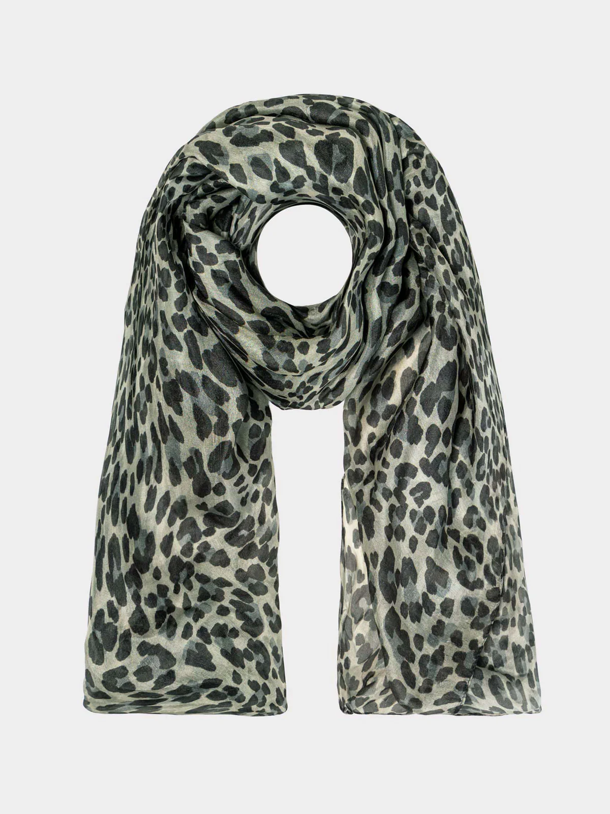 Sylvie Leopard Square Silk Scarf - Image 6