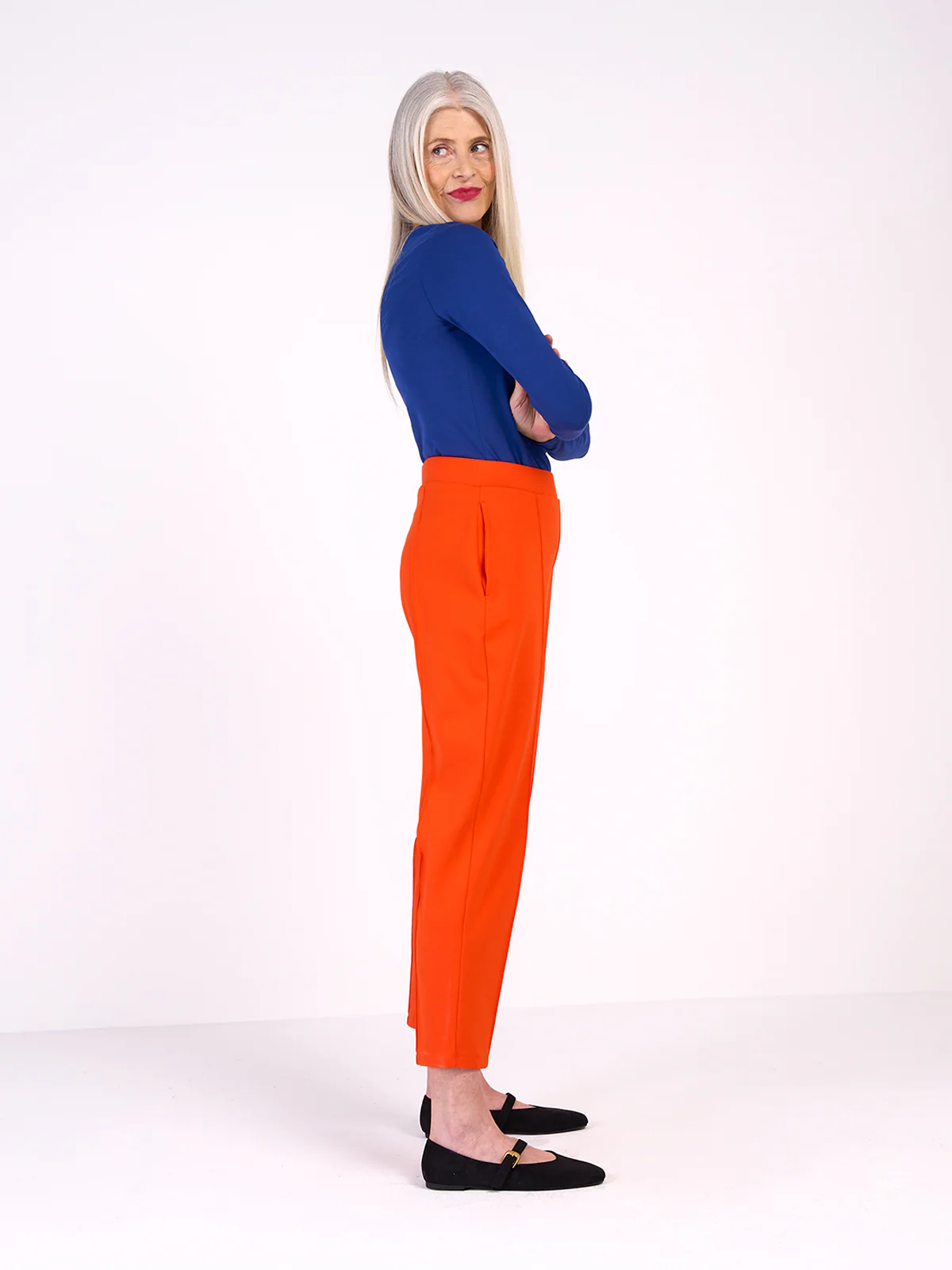 Tapered Pull On Ponte Trousers - Image 8