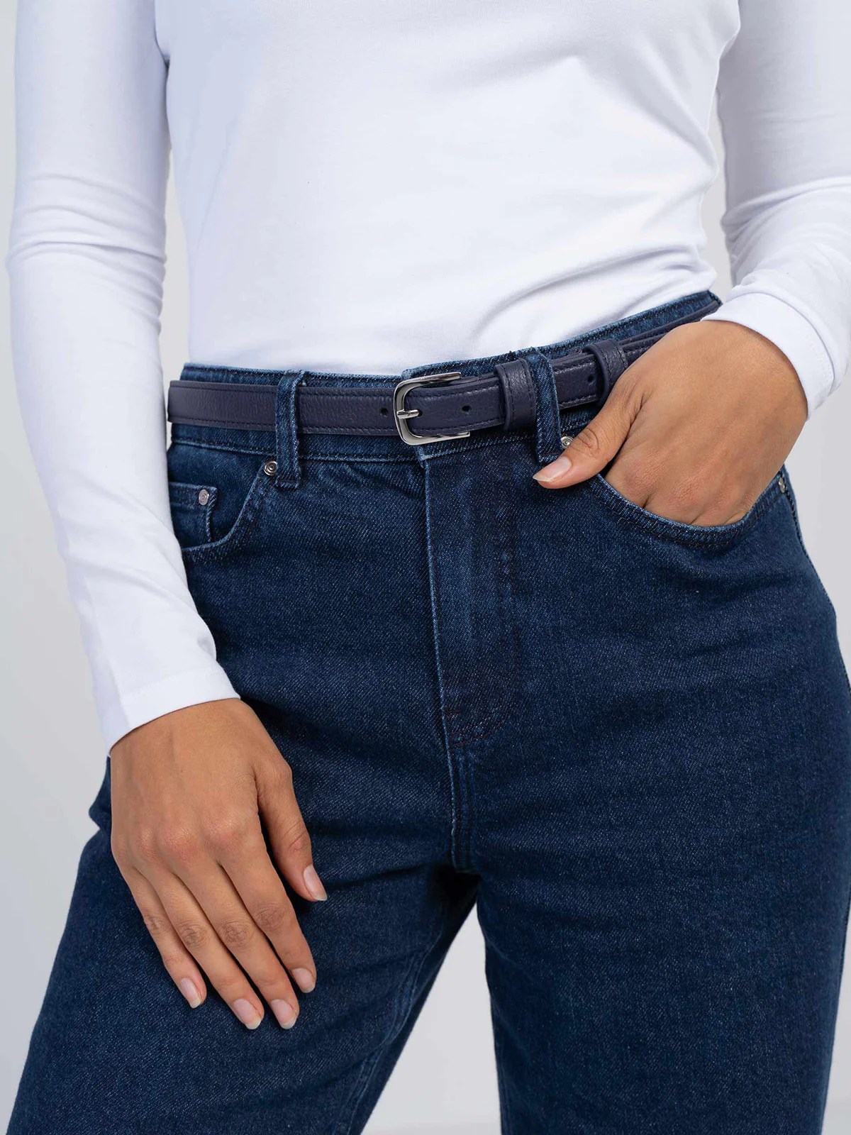 Taylor Skinny Leather Belt - Image 19