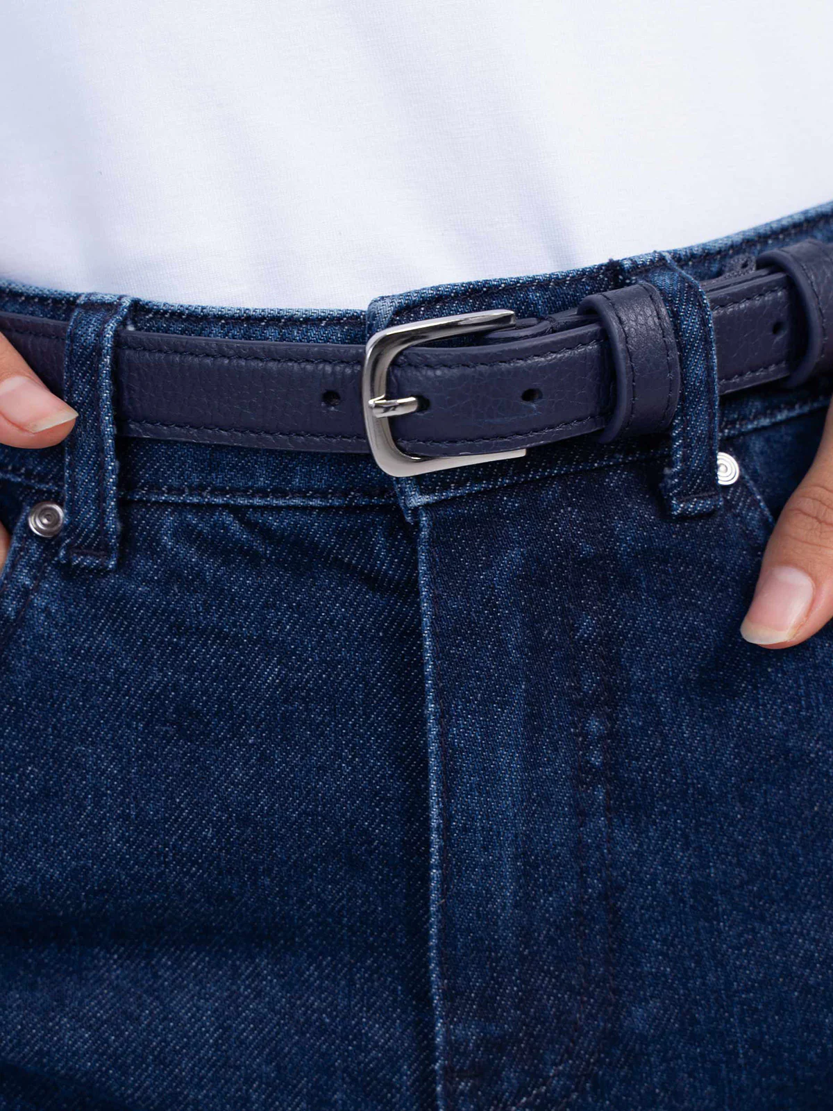 Taylor Skinny Leather Belt - Image 20