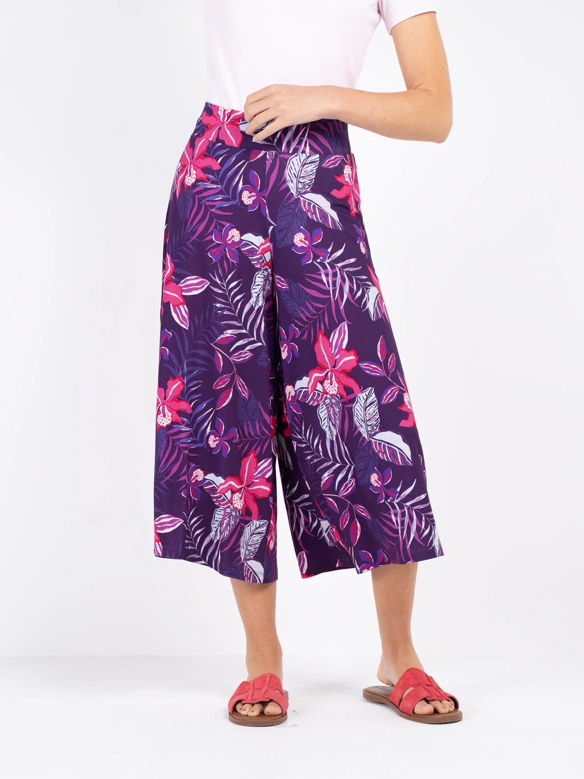 Tropical Printed Culottes - Image 5
