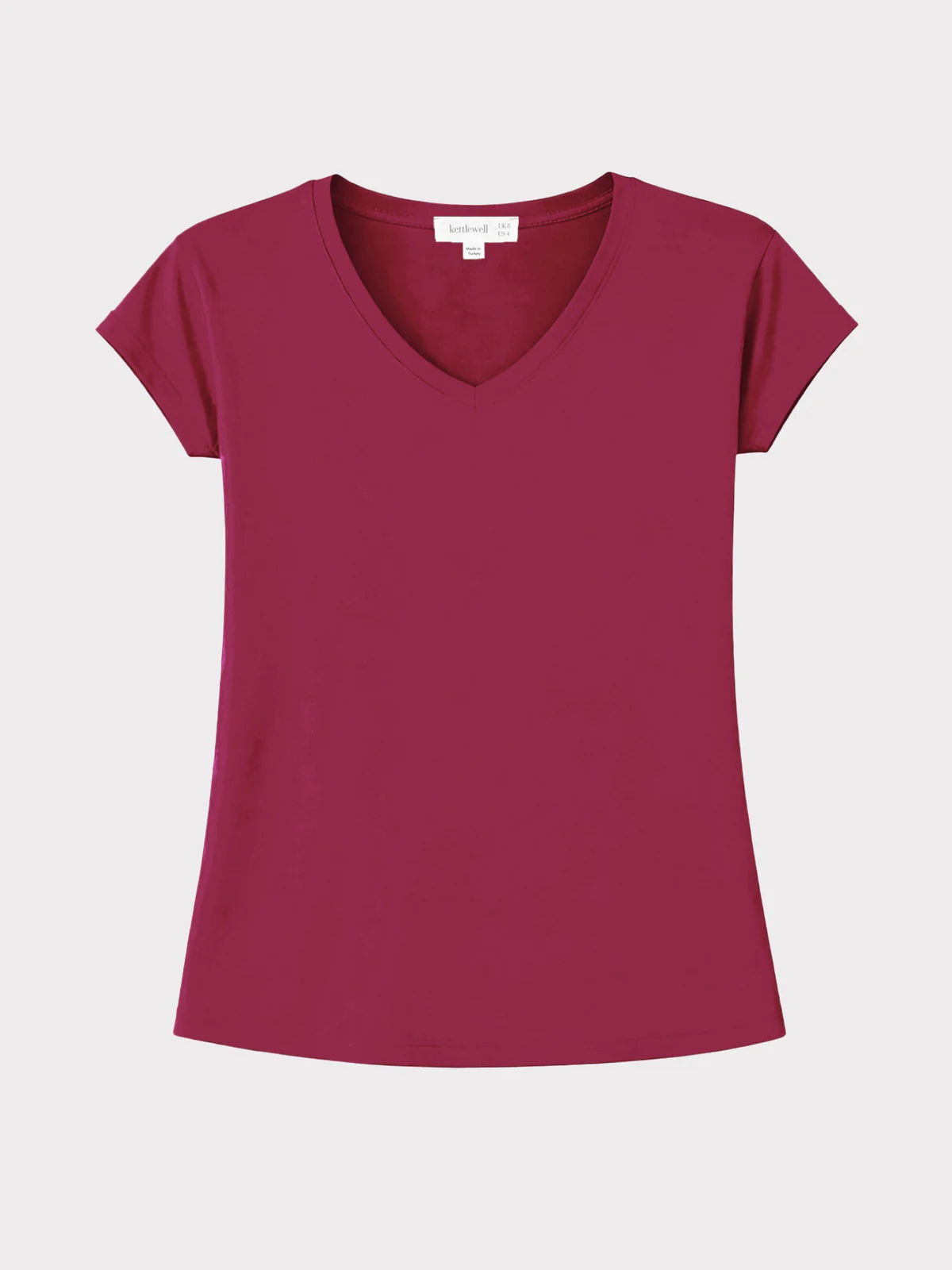 V Neck Short Sleeve Modal Top - Image 4