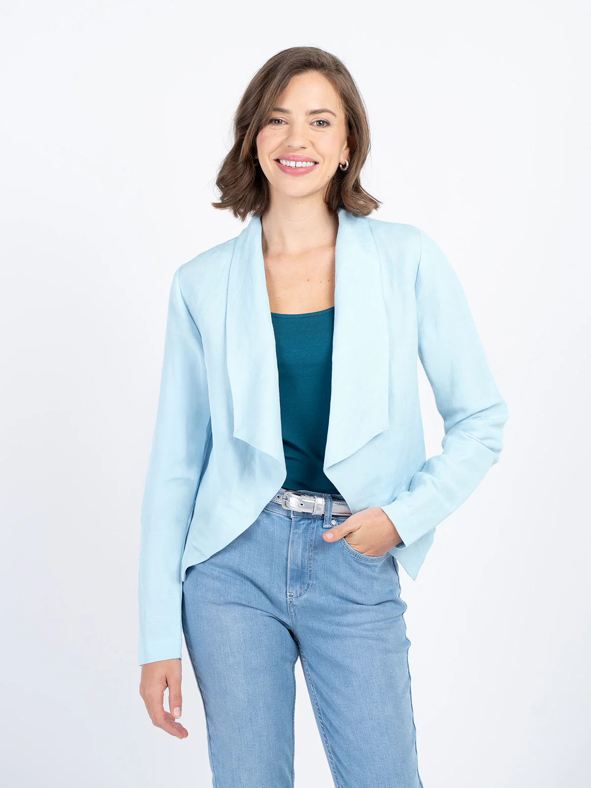 Waterfall Linen Jacket - Image 19